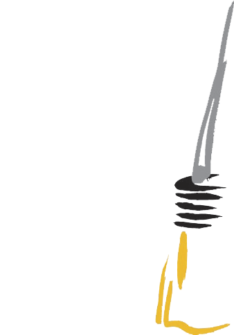Den lille maler logo white